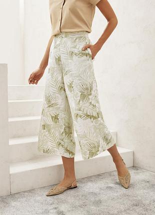 Женские широкие брюки-кюлоты
