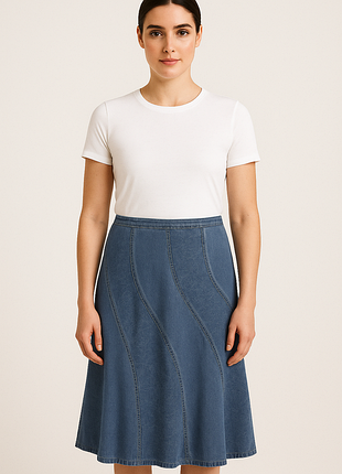 Женская юбка джинсовая / marks &amp; spencer / eu 38-40 / m-l / состояние идеальный!!!!