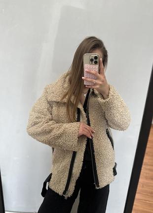 Zara дублянка з овчини