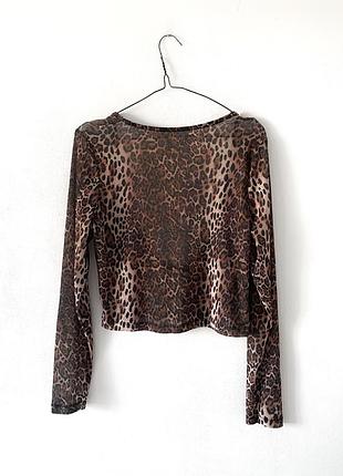 Топ с длинным рукавом и леопардовым принтом asos
