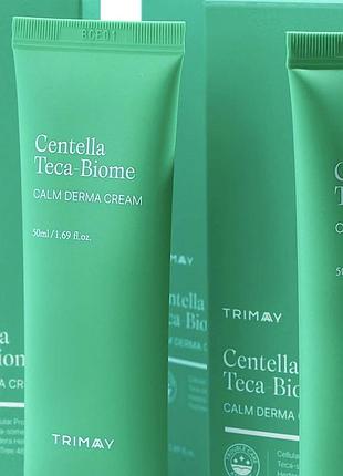 Заспокійливий крем з центелою trimay centella teca-biome calm derma cream, 50 мл