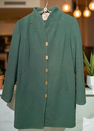 Длинное демисезонное пальто tiara с поясом, зеленый цвет, состояние новое