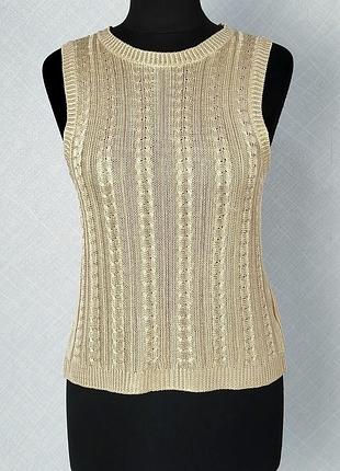 В'язаний топ без рукавів на літо чи весну