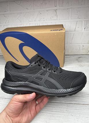 Крутые черные кроссовки asics gel-contend 8 41.5 размер