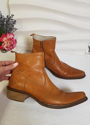 Крутые кожаные мужские казаки колбой вестерн wots 40,5р