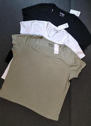 Базові футболки чорні, білі, хакі