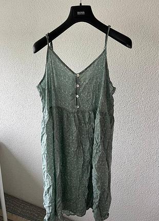 Сарафан літній принт мятний oysho