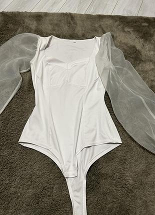 Боді білого кольору, розмір xs-s,б/у