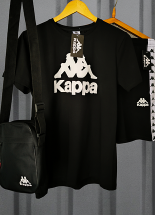 🔥летний мужской комплект kappa футболка + шорты🔥