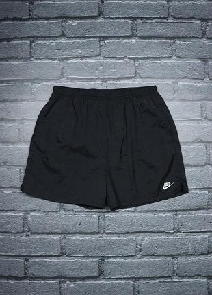 Вінтажні нейлонові шорти nike big logo. спортивні, для плавання. спереду лого вишите. vintage retro y2k 00s acg tech