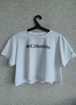 Кроп-топ топік топ жінці жіночий columbia білого кольору розмір xl бавовна 100 %