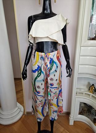 Эксклюзивные шелковые брюки etro, италия