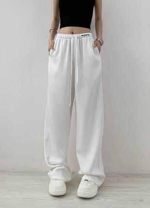 Жіночі брендові легкі котонові штани