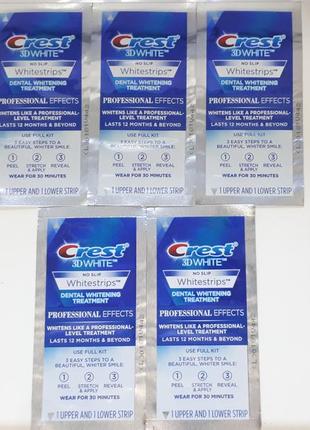 Відбілювальні смужки crest 3d white whitestrips professional effects оригінал із сша3 фото