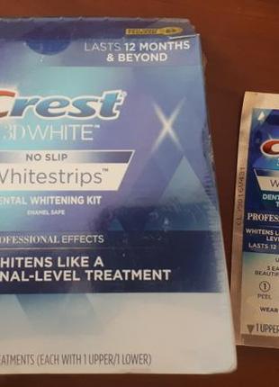 Відбілювальні смужки crest 3d white whitestrips professional effects оригінал із сша7 фото