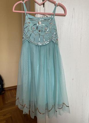 Наочна сукня плаття 5-6 років н&м бірюзова