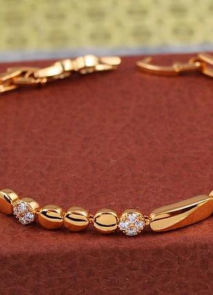 Браслет xuping jewelry запад- восток 18 см золотистый love-shopping