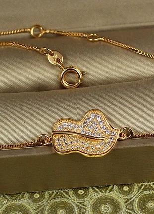 Браслет xuping jewelry дубовый лист золотистый love-shopping