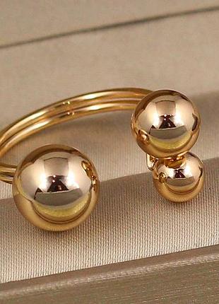 Кольцо xuping jewelry поцелуй раздвижное 18 р  золотистое love-shopping
