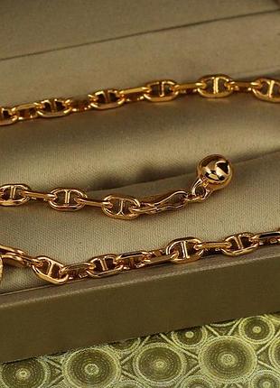 Браслет xuping jewelry на ногу молот 27 см 4 мм золотистый love-shopping