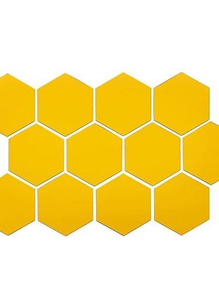 Зеркальный декор акриловый самоклеющийся 85*95мм золото, 12шт (d) sw-00002516