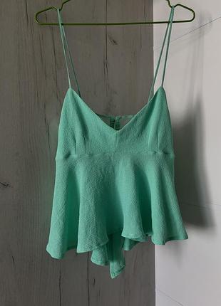 Топ-майка бірюзового кольору