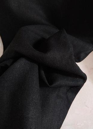 Жіночі напівлляні бриджі asos uk10 s 44р., льон з бавовною,  чорні, літні7 фото