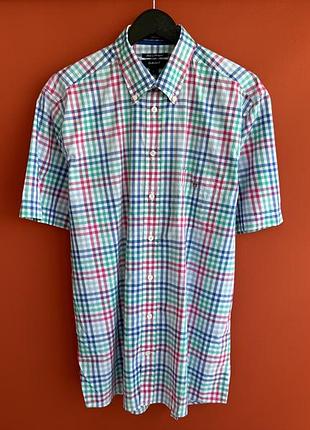 Gant оригинал мужская летняя легкая рубашка рубашка с коротким рукавом поло тенниска размер l xl