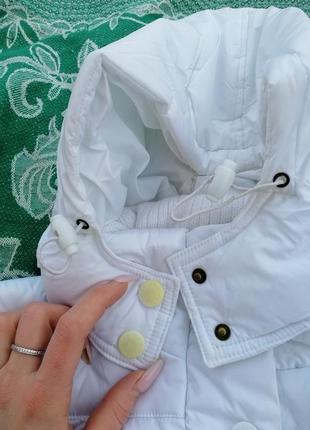 ❤️об'ємна дута нова куртка білий пуховик зима🔥 пухова куртка з капюшоном зимовий пуфер екопух😱6 фото