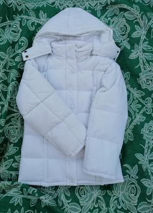 ❤️об'ємна дута нова куртка білий пуховик зима🔥 пухова куртка з капюшоном зимовий пуфер екопух😱4 фото
