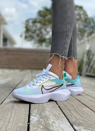 Кроссовки женские white blue boys nike vista lite белоснежные голубые лето6 фото
