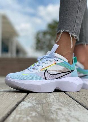 Кроссовки женские white blue boys nike vista lite белоснежные голубые лето7 фото
