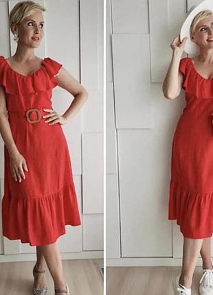 Стильна лляна сукня