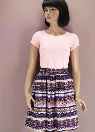 Новая брендовая вискозная красочная юбка "george". размер uk14/eur42.