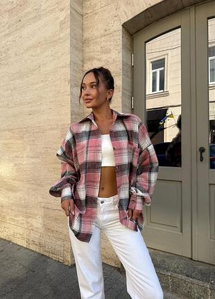 Мягкая женская оверсайз-рубашка с пуговицами, рукав-фонарик