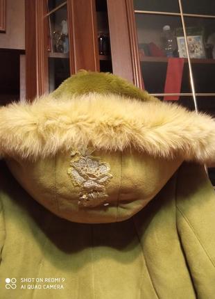 Дублянка,куртка, зелена, штучна, дуже тепла хорошої якості.р 46-48(укр)3 фото