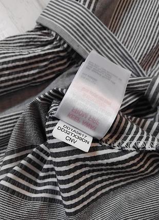 Платье dkny миди с поясом женское платье в полоску натуральное легкое 9