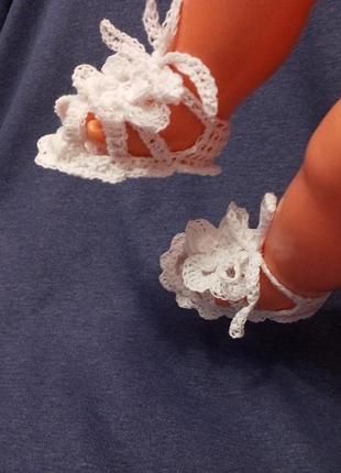 Летние пинетки для новорожденной девочки