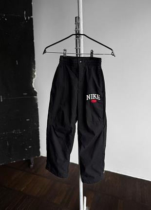 Nike kids boys vintage 00s black pants pockets logo дитячі, чорні штани з кишенями, логотипом