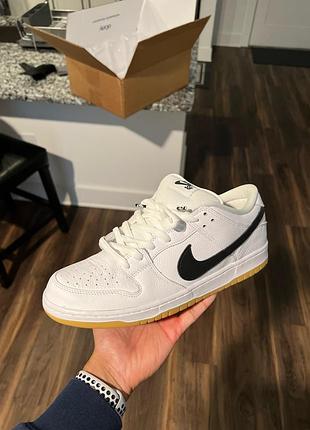 Кросівки чоловічі nike dunk sb white gum 44