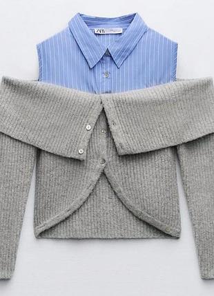 Кофта обманка zara, p.l-xl