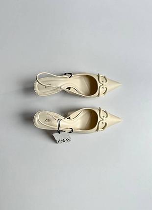 Туфлі молочного кольору zara8 фото