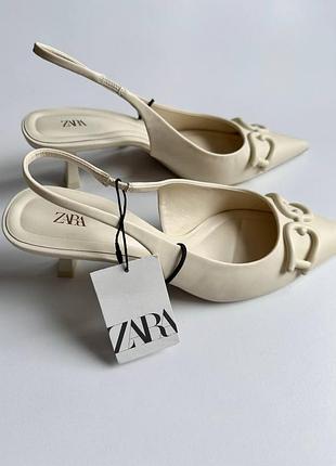 Туфлі молочного кольору zara2 фото