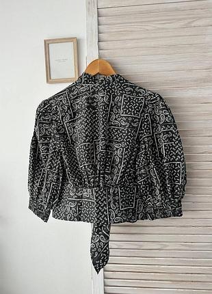 Бавовняна блуза в бандана стилі zara2 фото