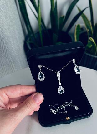 Новий набір прикрас swarovski оригінал в подарунковій упаковці