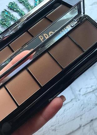 Тіні для повік 5-колірні "pro palette eyeshadow" [019 - матові] (8 г)