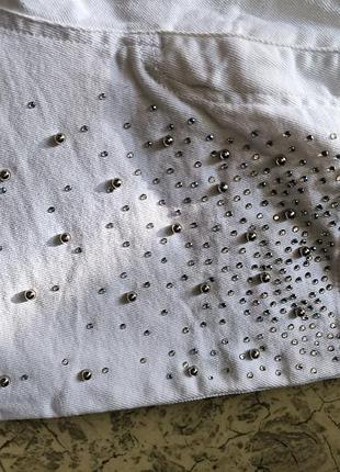 Белые мини шорты р хс 5