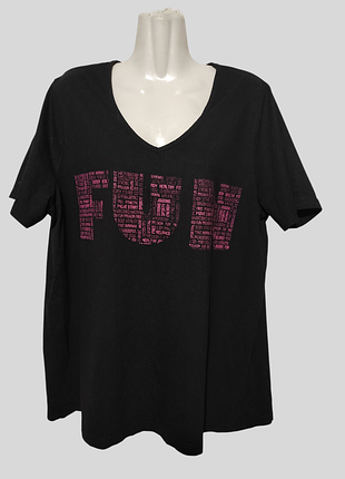 Котоновая футболка с принтом от бренда janina большой размер, батал