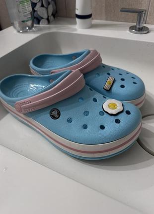 Крокси жіночі crocs блакитні 38-38,5 розмір, 25см