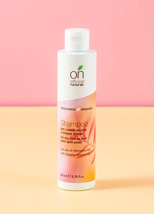 Шампунь officina nature для сухих волос и секущихся кончиков